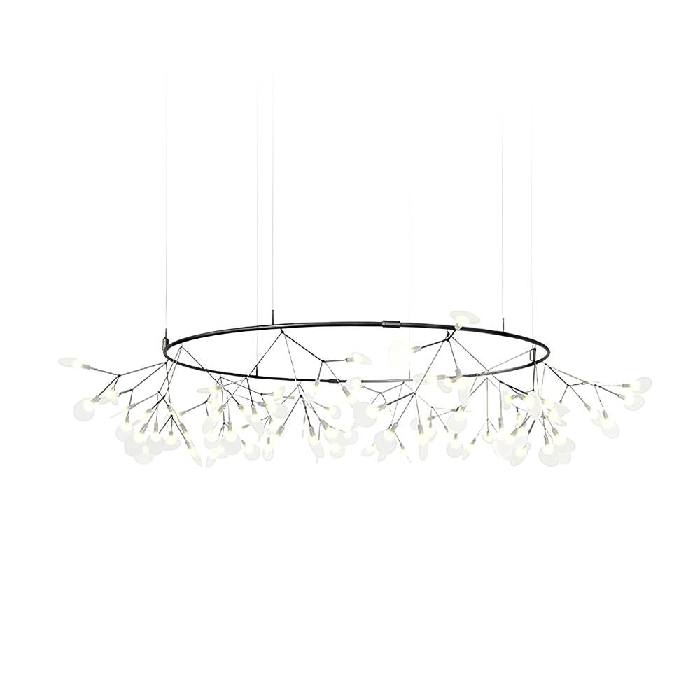 Zwarte Firefly ledkroonluchter