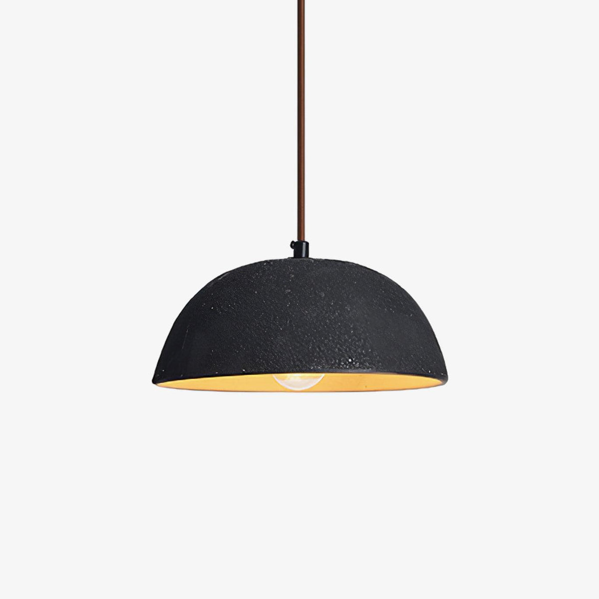 Vintage Houten hanglamp met koepel-ontwerp