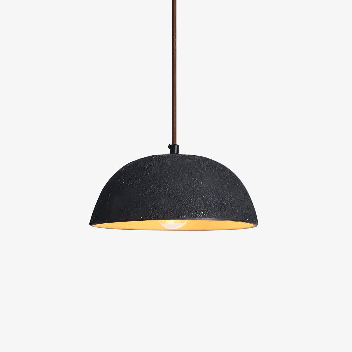 Vintage Houten hanglamp met koepel-ontwerp