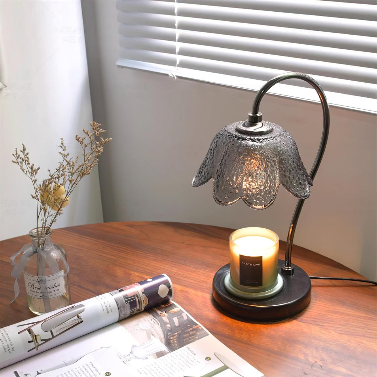 Velivette kaarsverwarmer met lampje