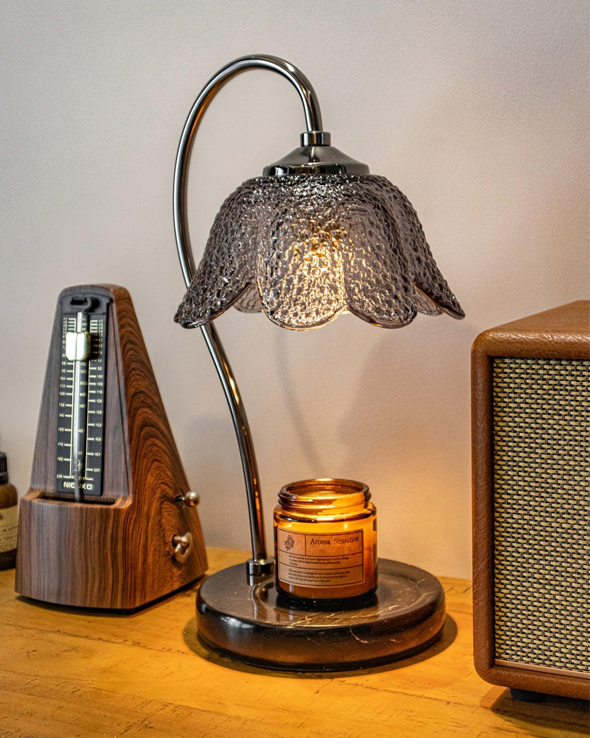 Velivette kaarsverwarmer met lampje