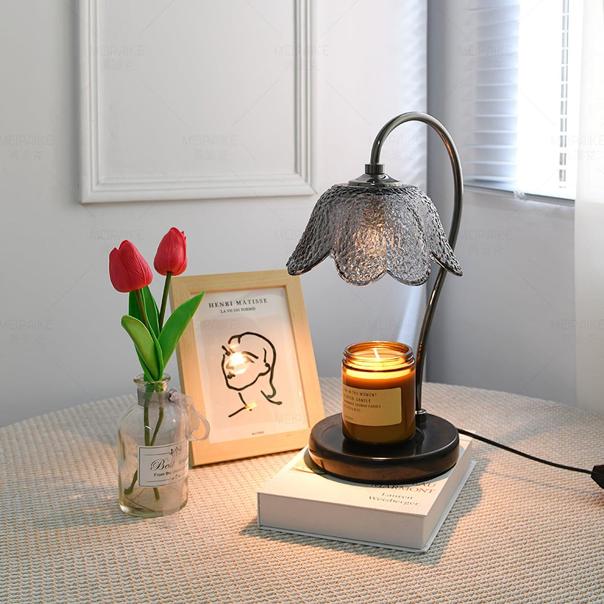 Velivette kaarsverwarmer met lampje