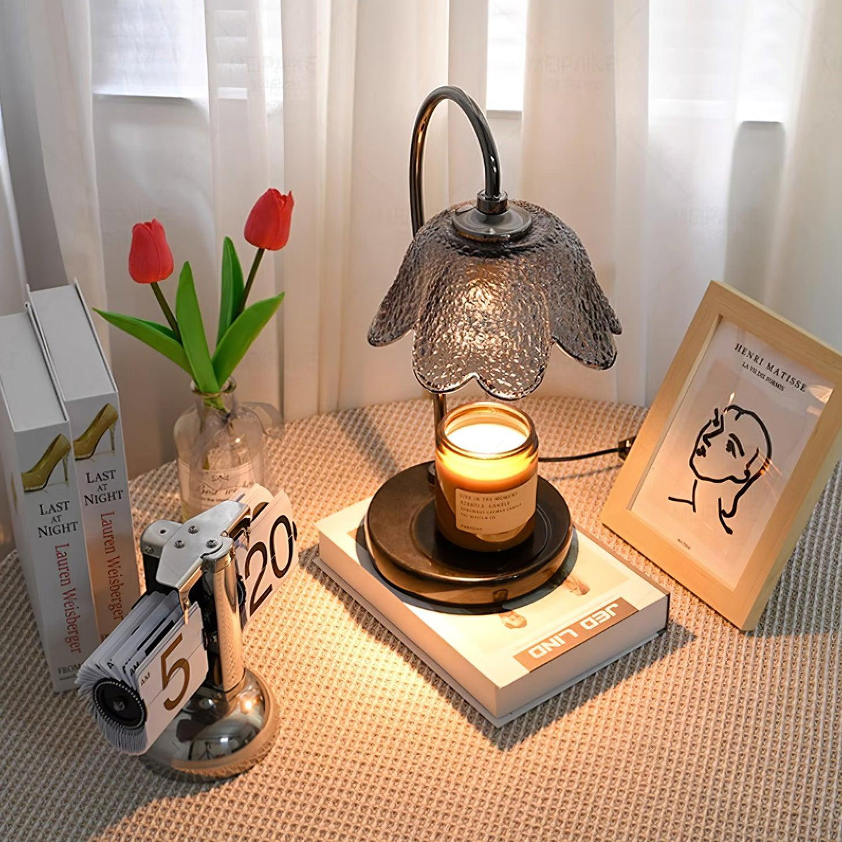 Velivette kaarsverwarmer met lampje