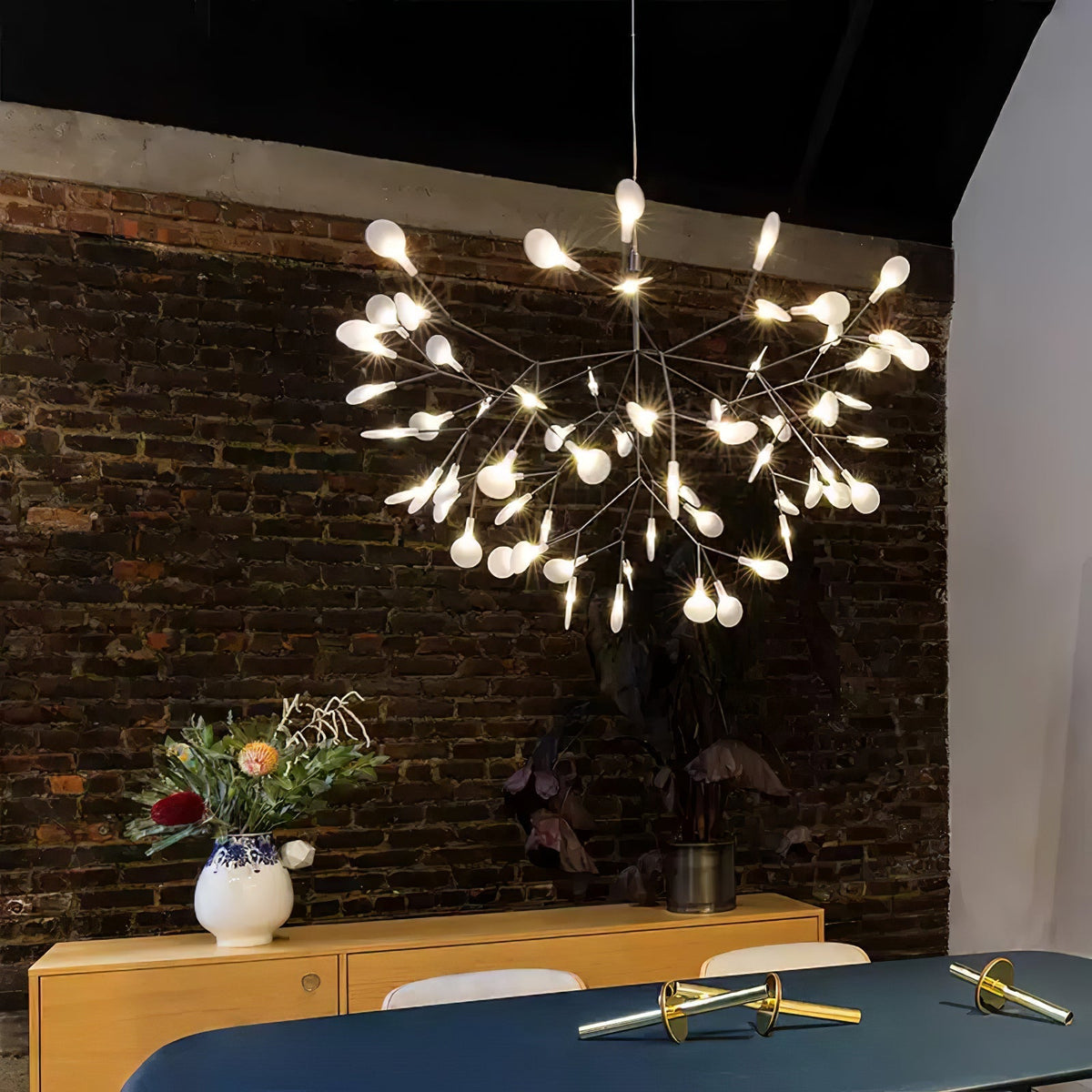 Zwarte Firefly ledkroonluchter
