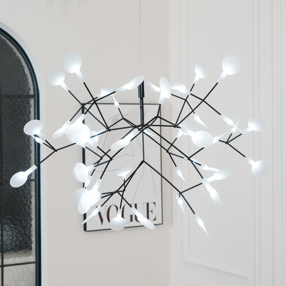 Zwarte Firefly ledkroonluchter