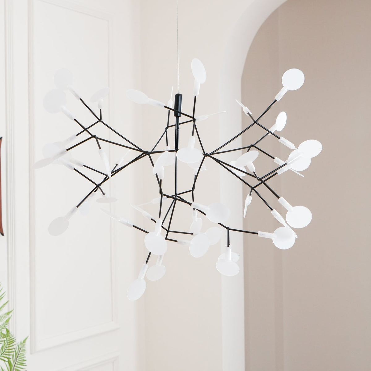 Zwarte Firefly ledkroonluchter