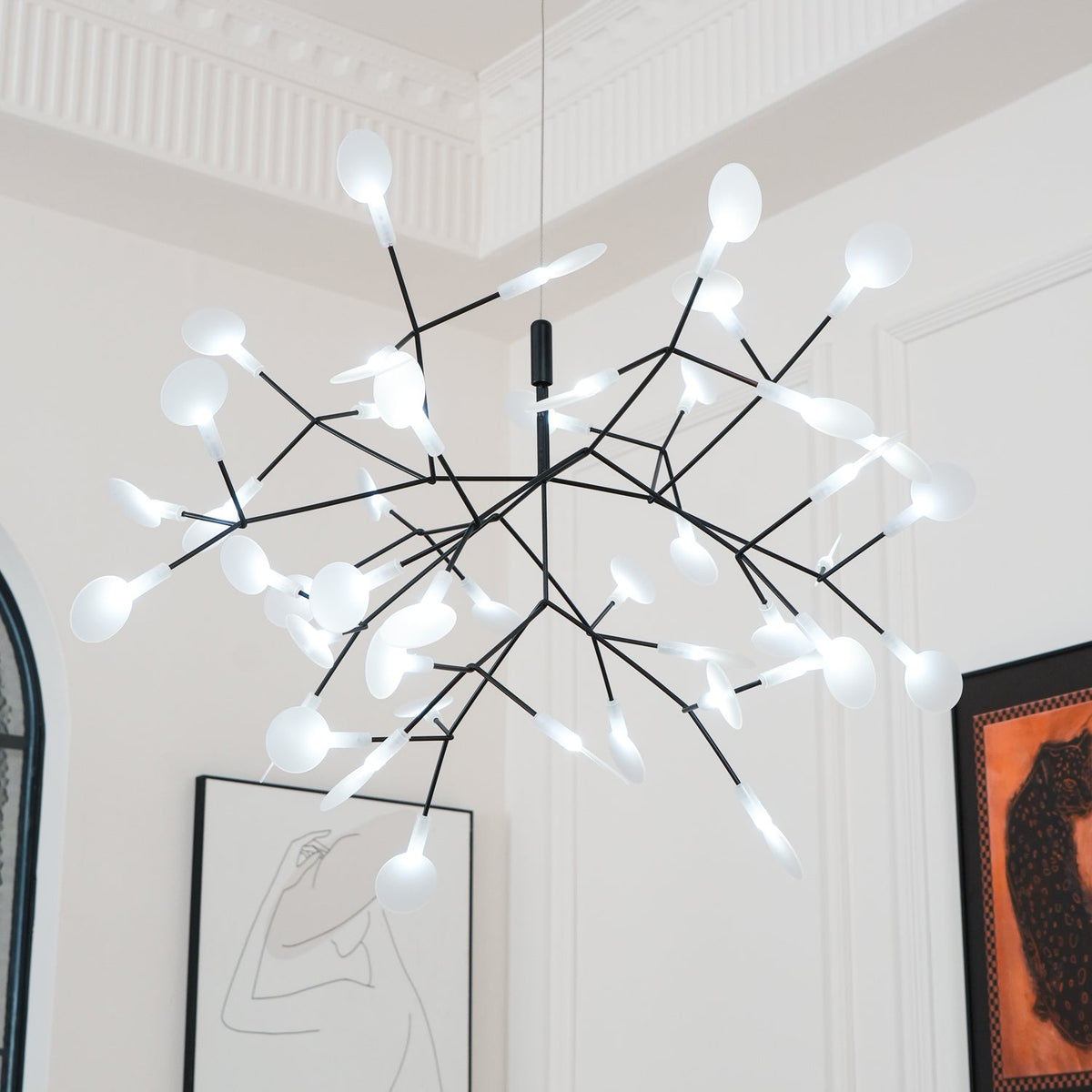 Zwarte Firefly ledkroonluchter
