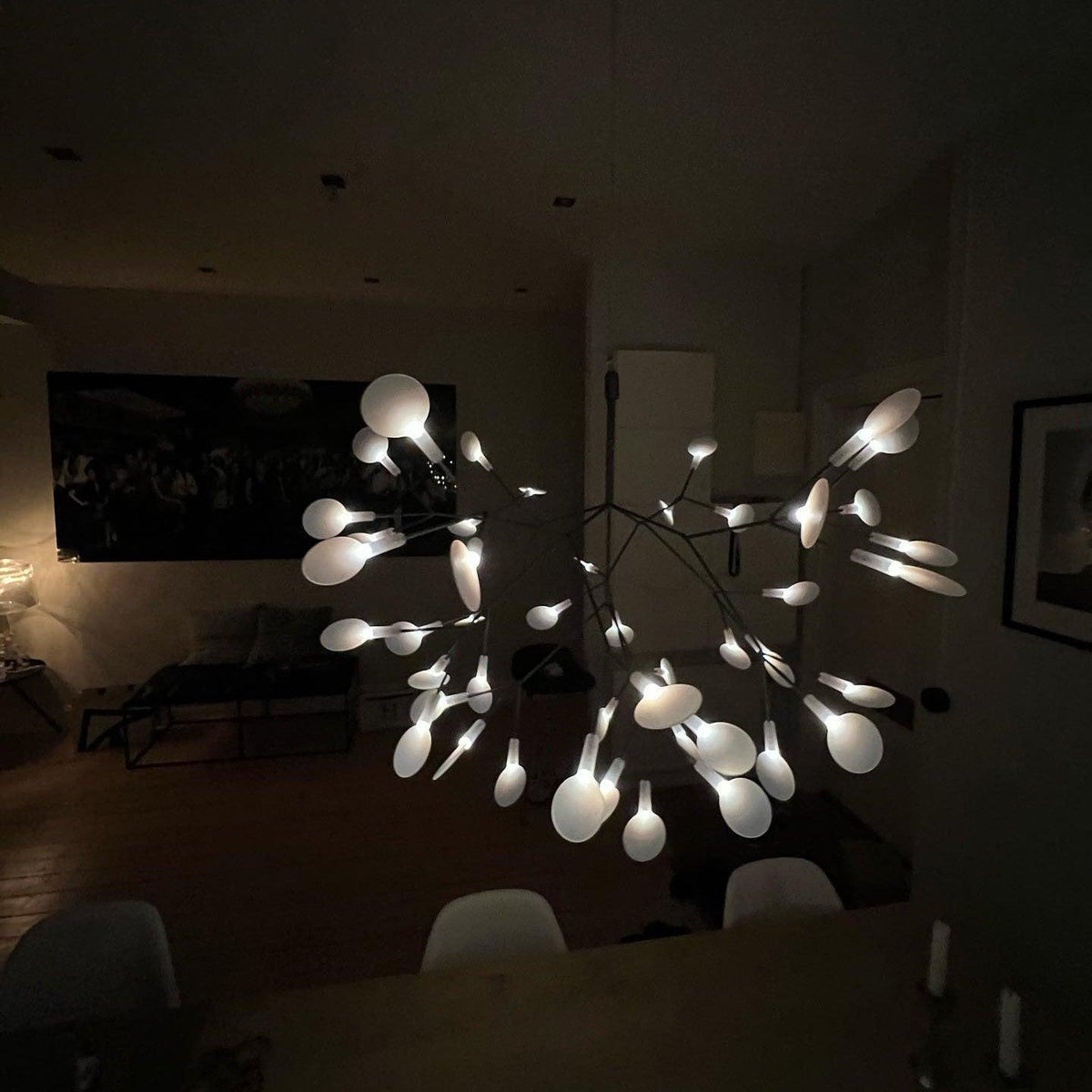 Zwarte Firefly ledkroonluchter