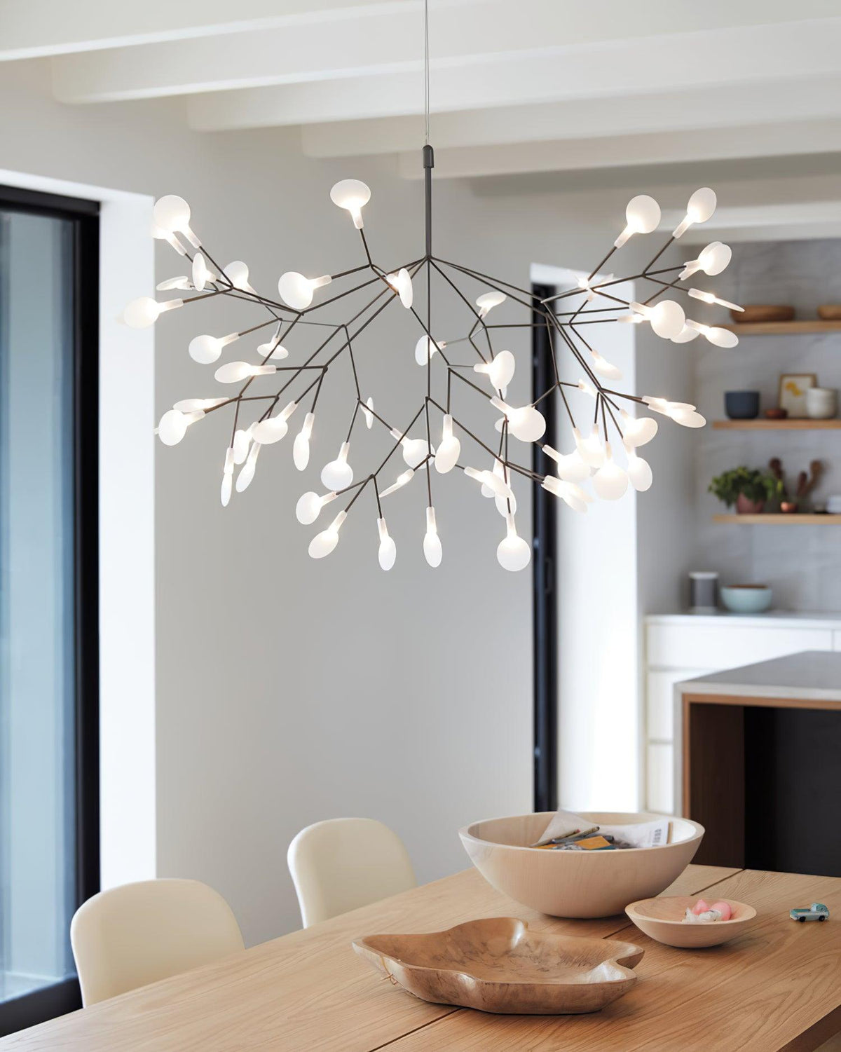 Zwarte Firefly ledkroonluchter