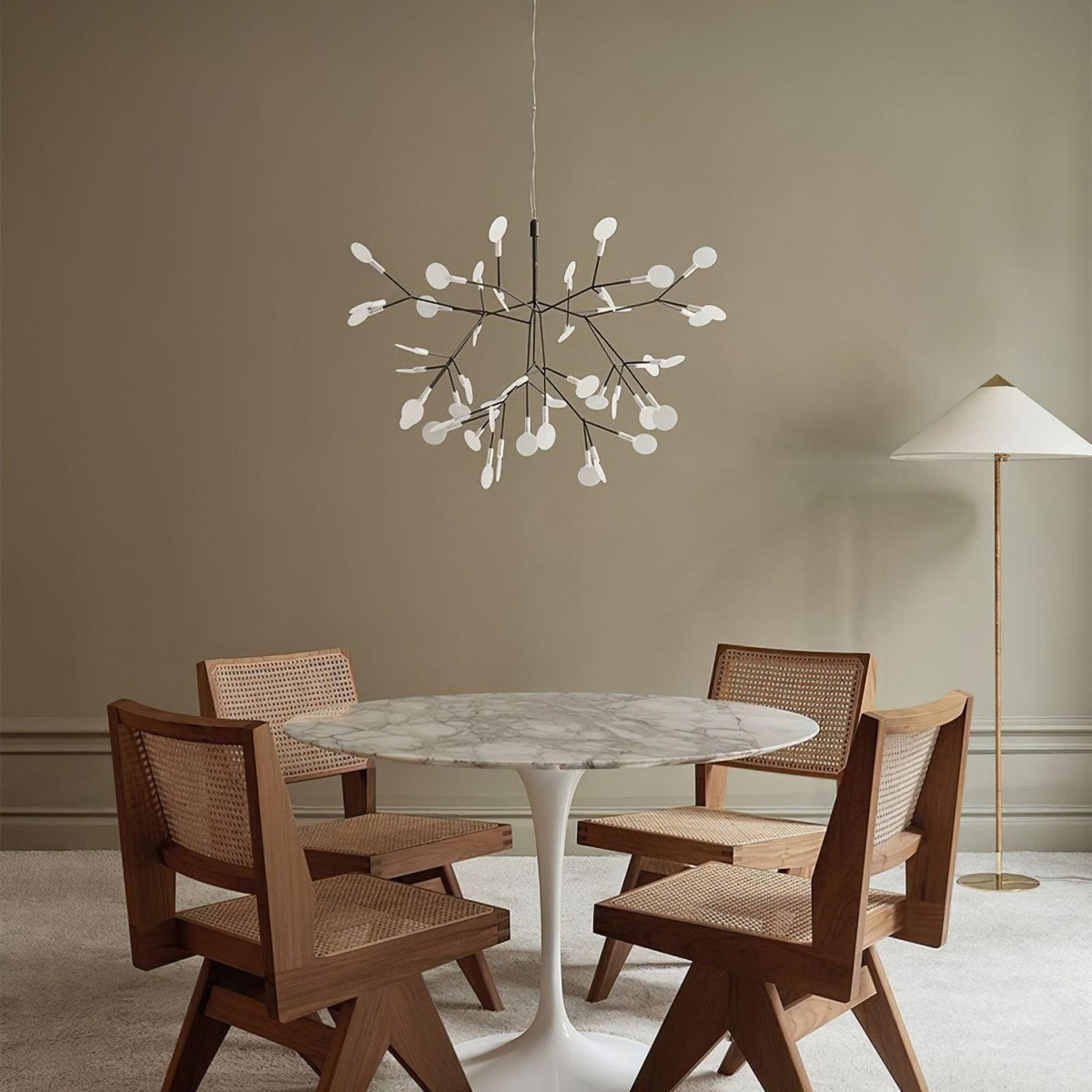 Zwarte Firefly ledkroonluchter