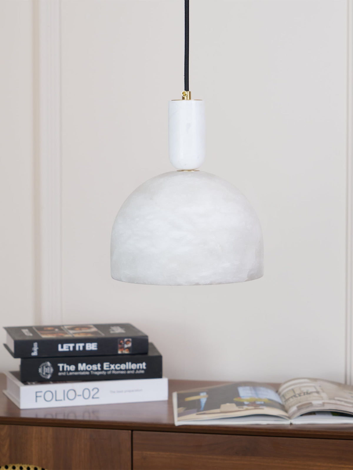 Leda minimalistische hanglamp in albast