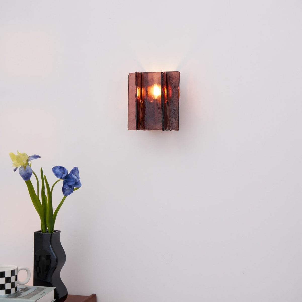Celuaine Wandlamp Messing Glas helder