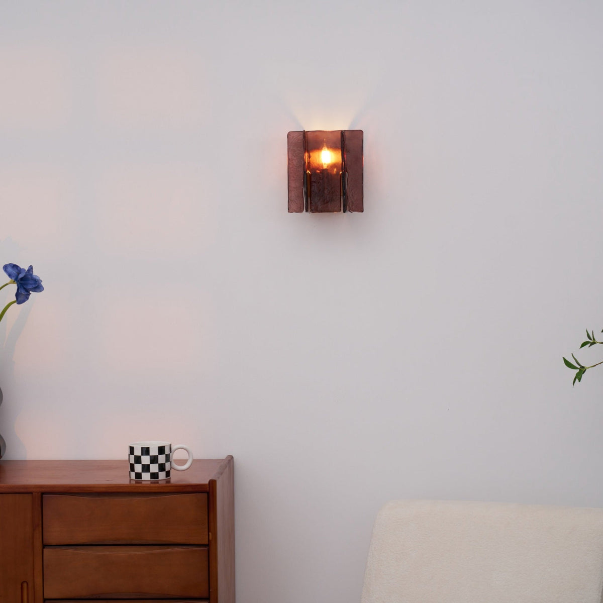 Celuaine Wandlamp Messing Glas helder