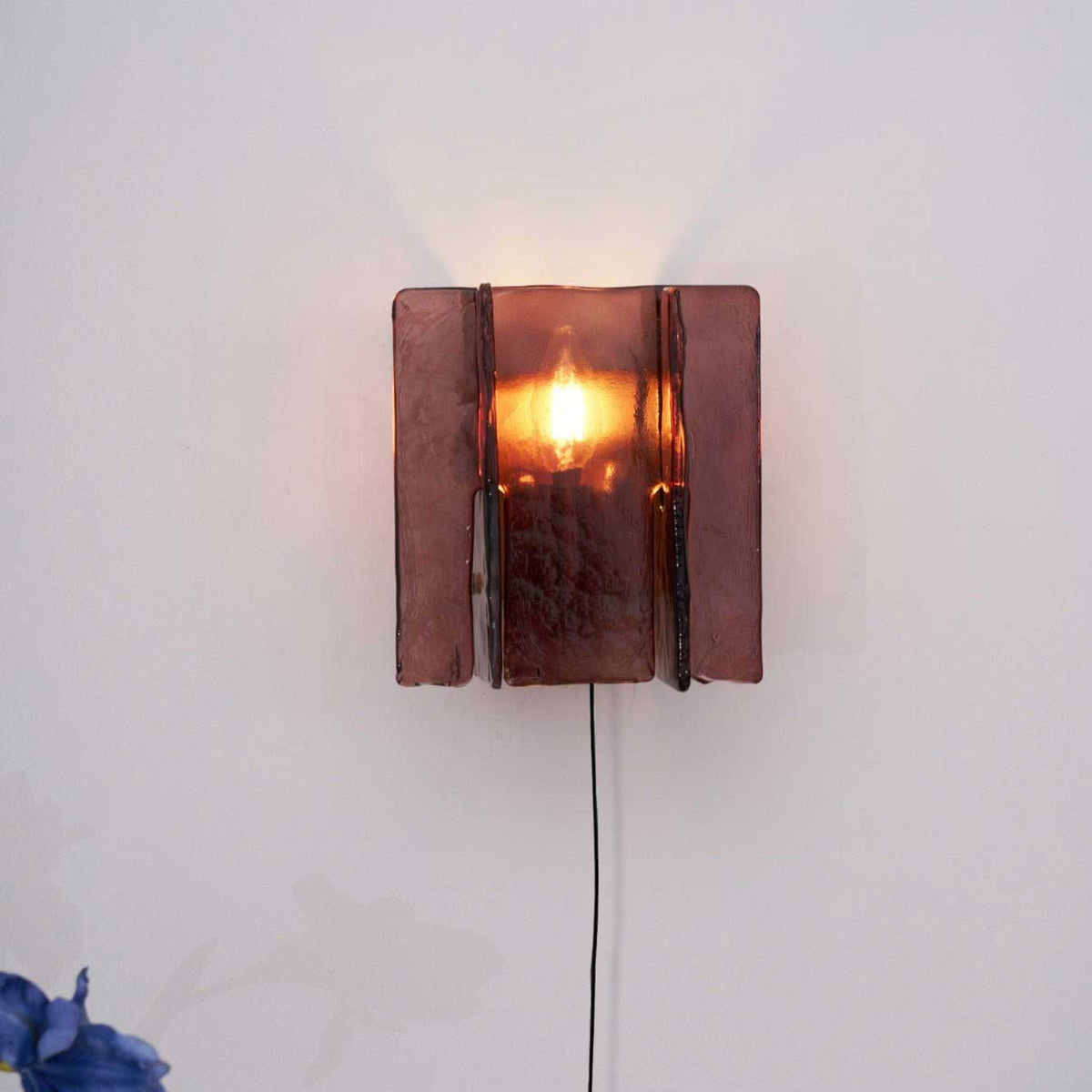 Celuaine Wandlamp Messing Glas helder