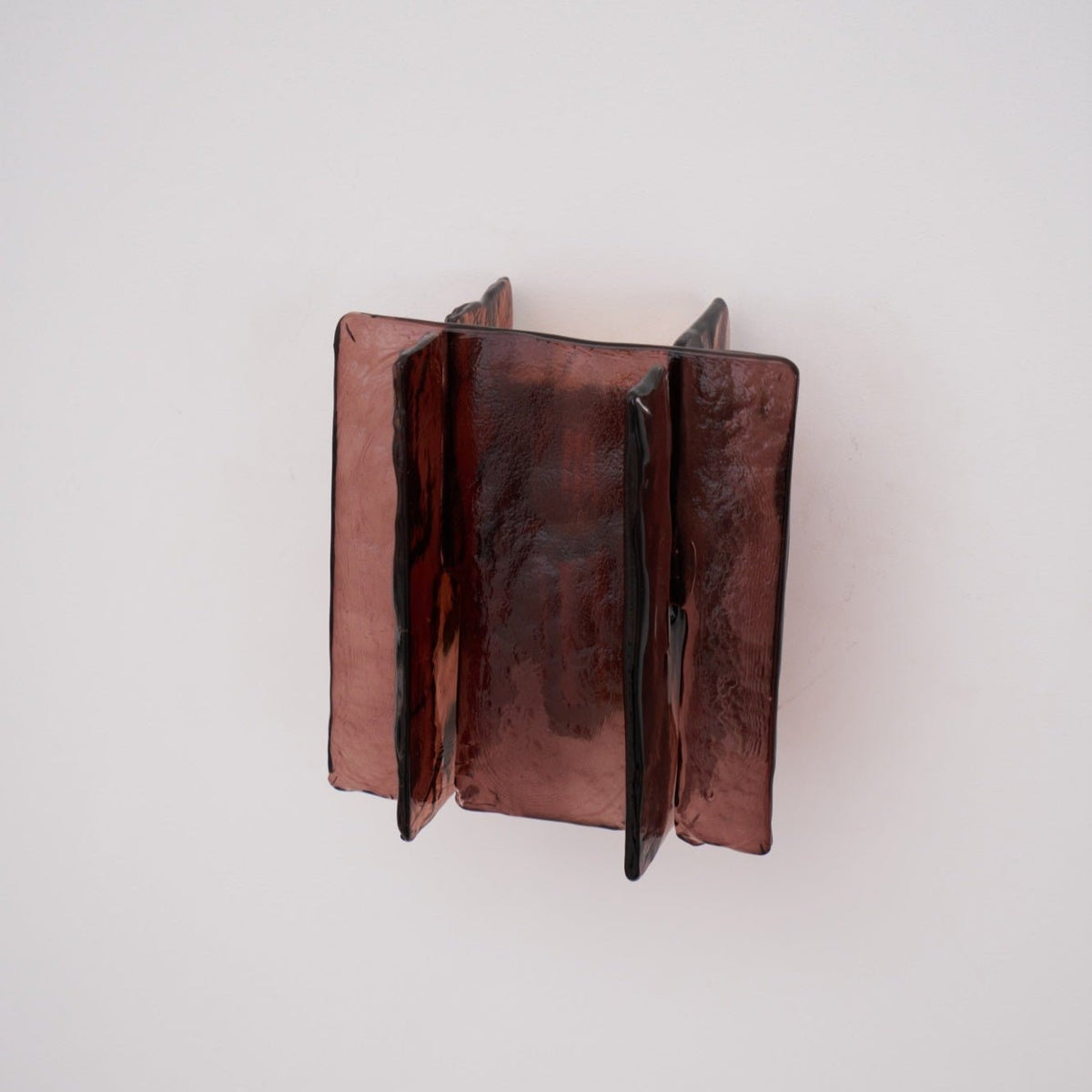 Erove wandlamp met glas Kunstwerk