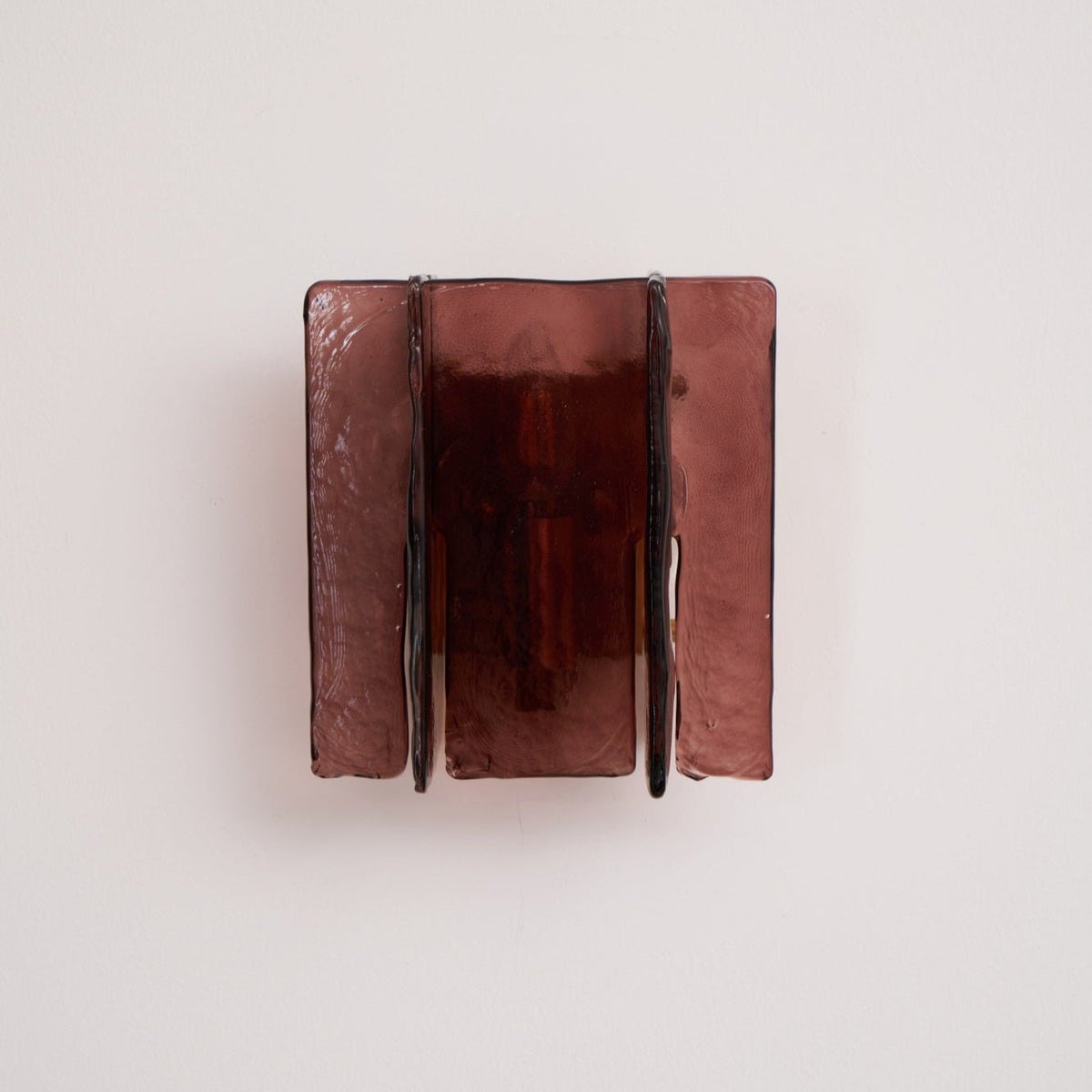 Erove wandlamp met glas Kunstwerk