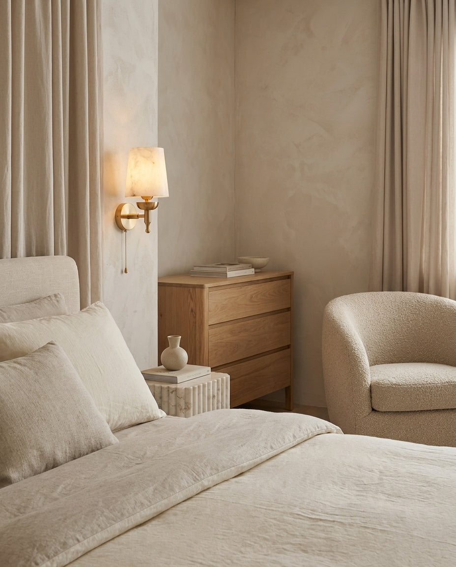 Greshford albast wandlamp