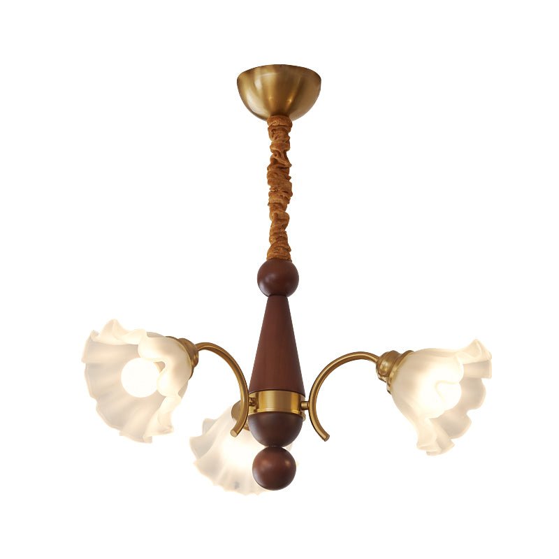 Ilvinan Traditionele Elegantie Houten glas Kroonluchter