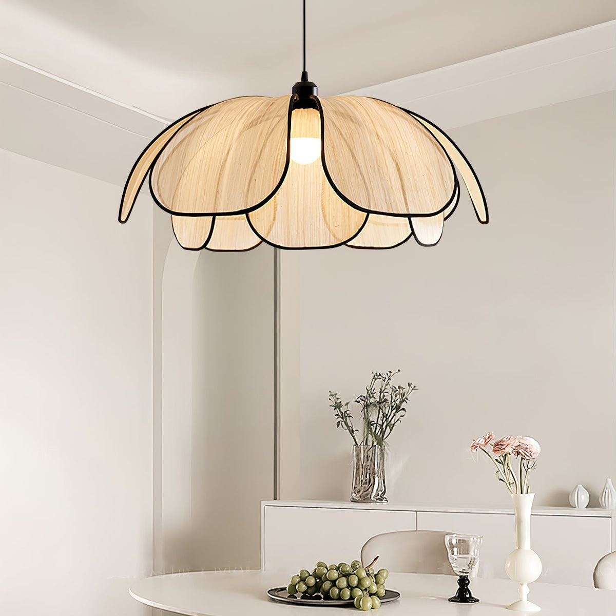 Elthaus Blossom Leaf vezel hanglamp