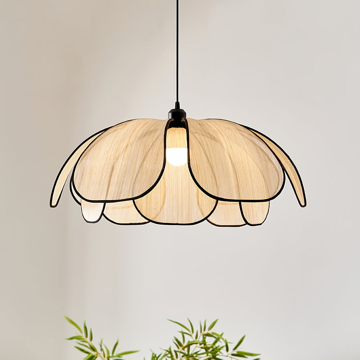 Elthaus Blossom Leaf vezel hanglamp