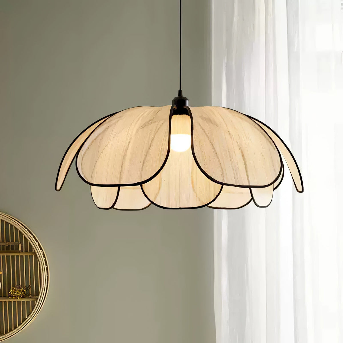 Elthaus Blossom Leaf vezel hanglamp