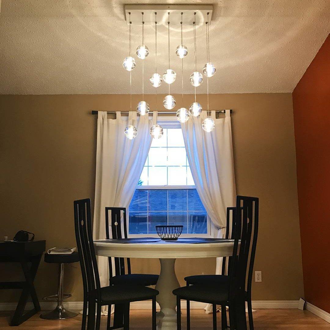 Kristallen bolcluster hanglamp