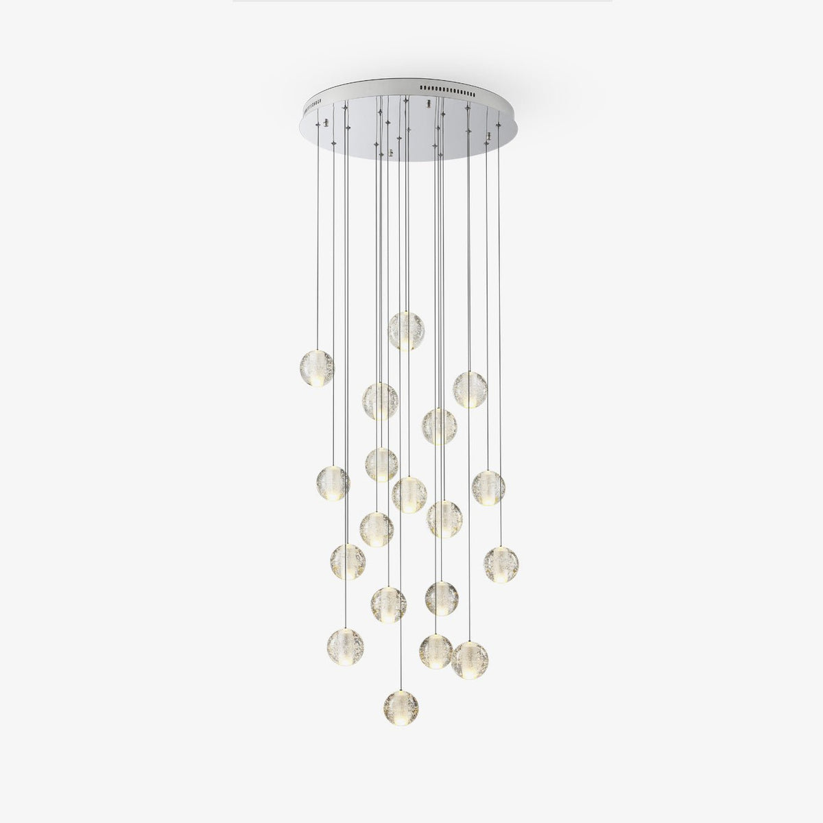 Kristallen bolcluster hanglamp