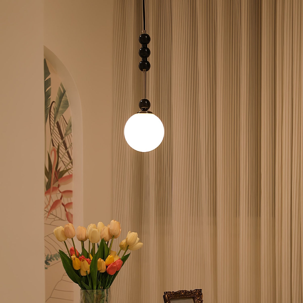 Miraleth Minimalistische hanglamp van walnoot