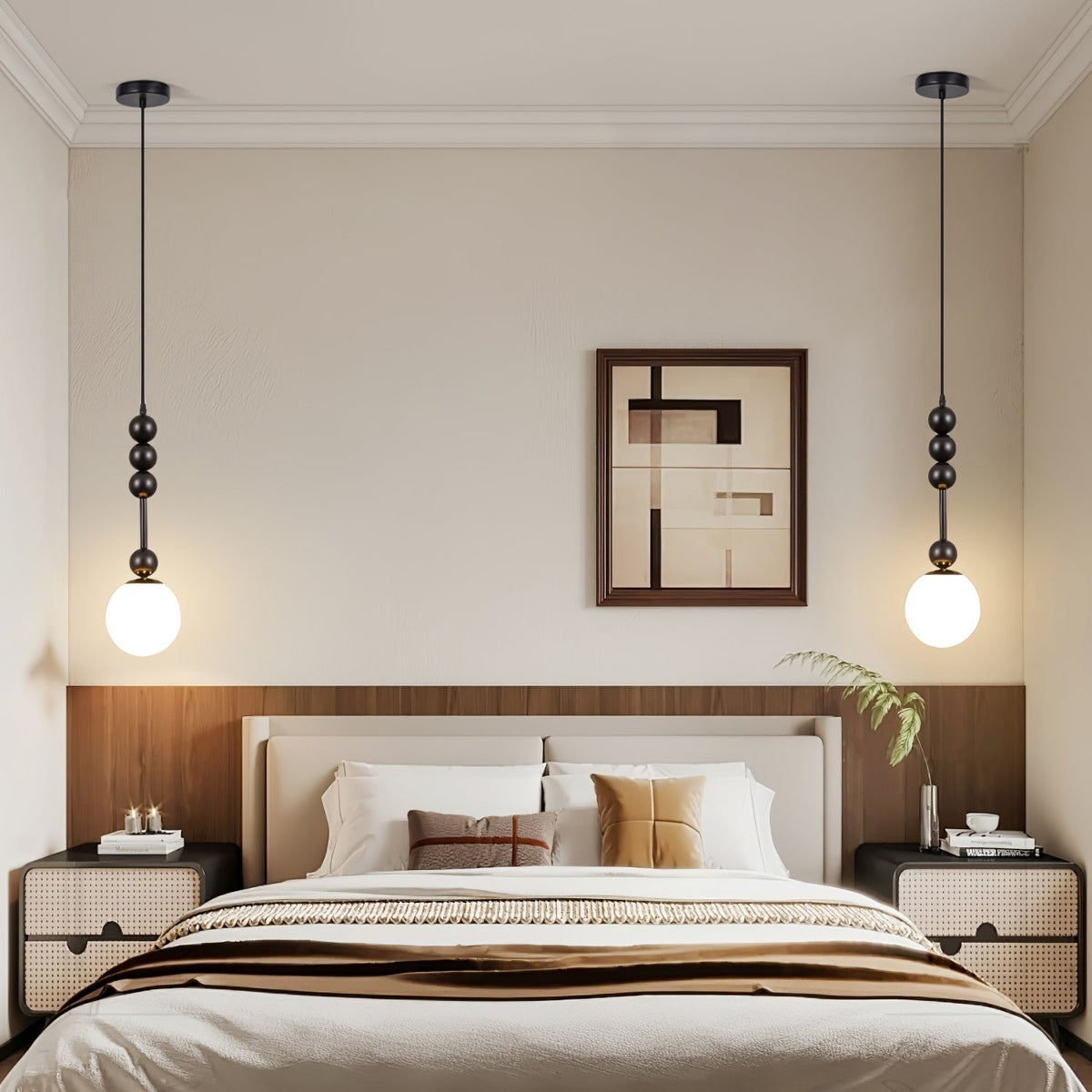 Miraleth Minimalistische hanglamp van walnoot