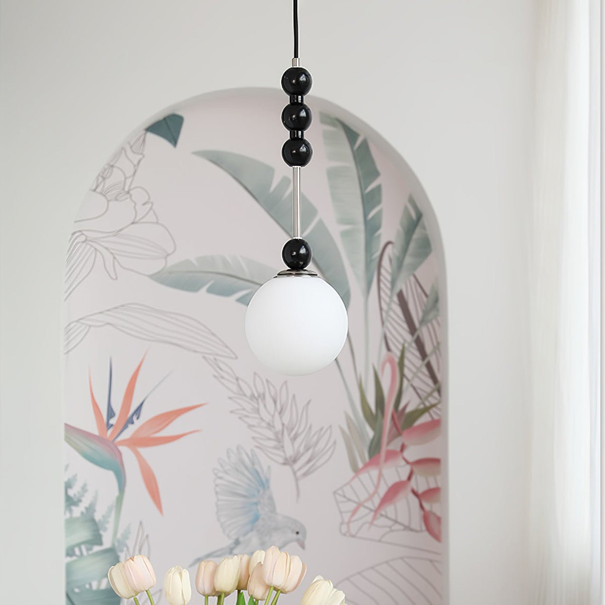 Miraleth Minimalistische hanglamp van walnoot