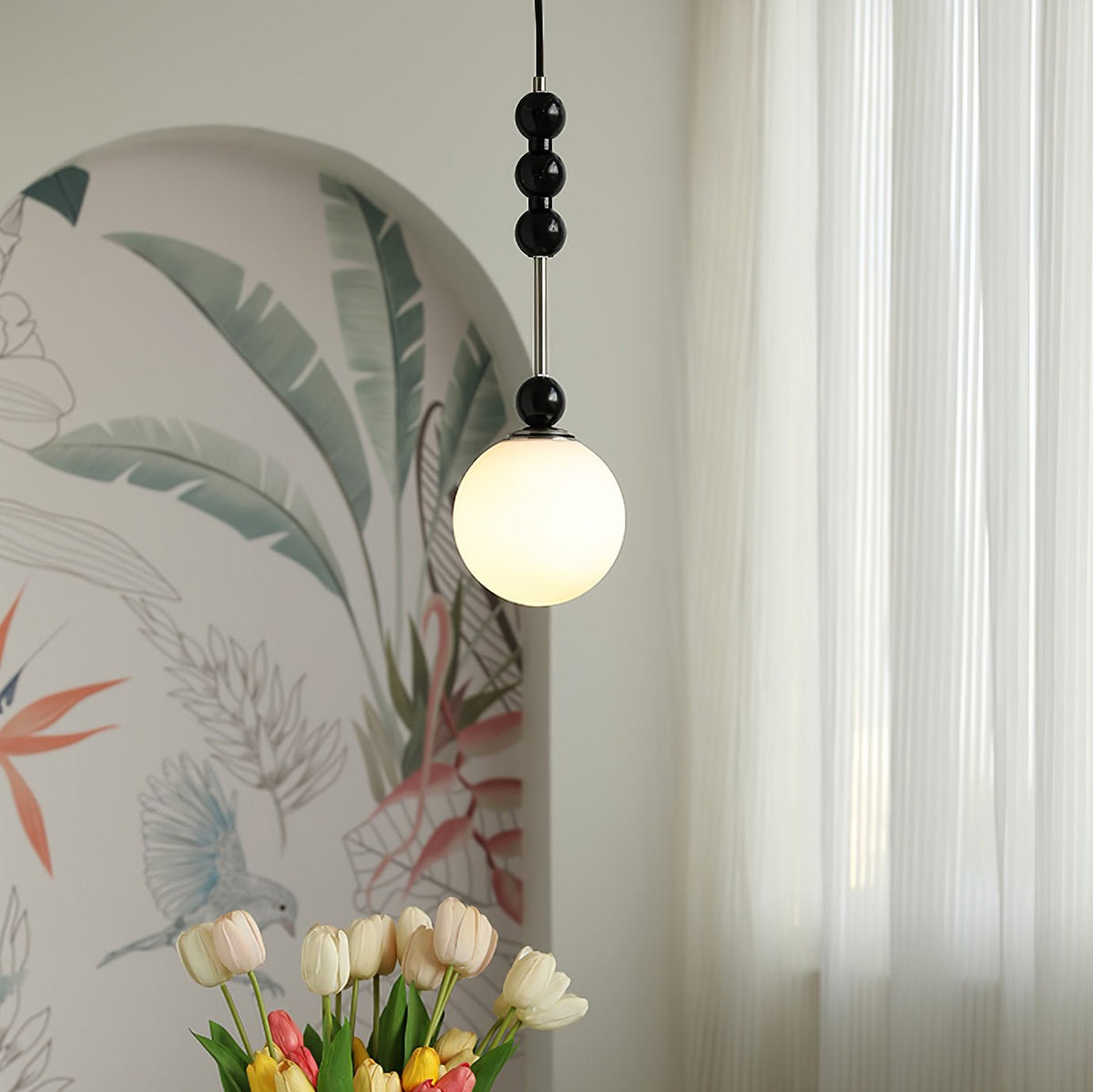 Miraleth Minimalistische hanglamp van walnoot