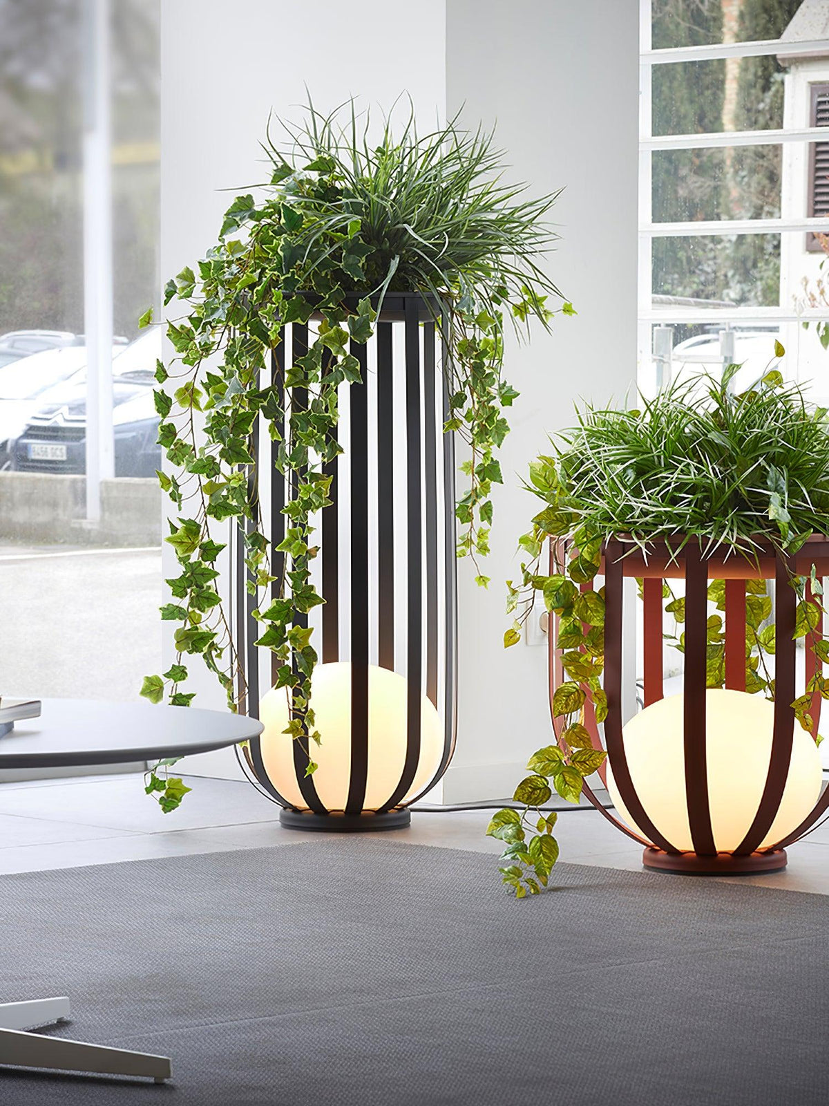 Tera vloerlamp van staal en acryl