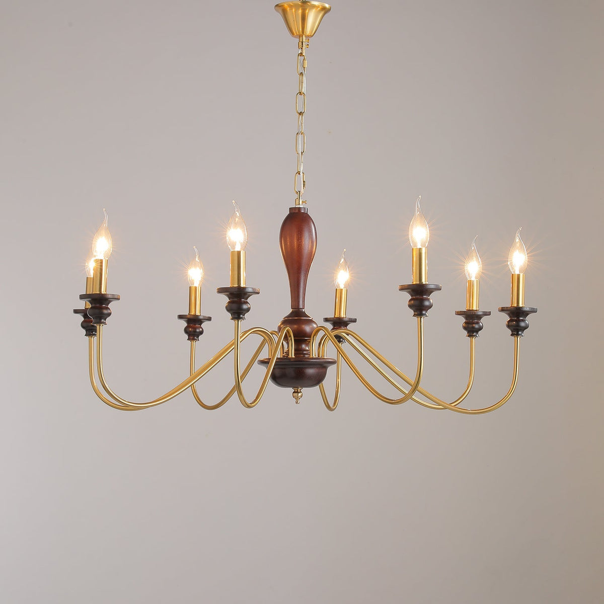 Ilvenan Traditionele Elegantie Vintage Hout Kroonluchter