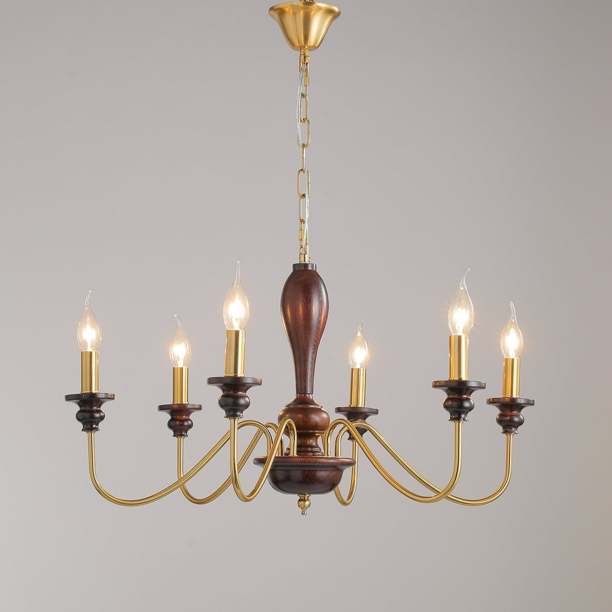 Ilvenan Traditionele Elegantie Vintage Hout Kroonluchter