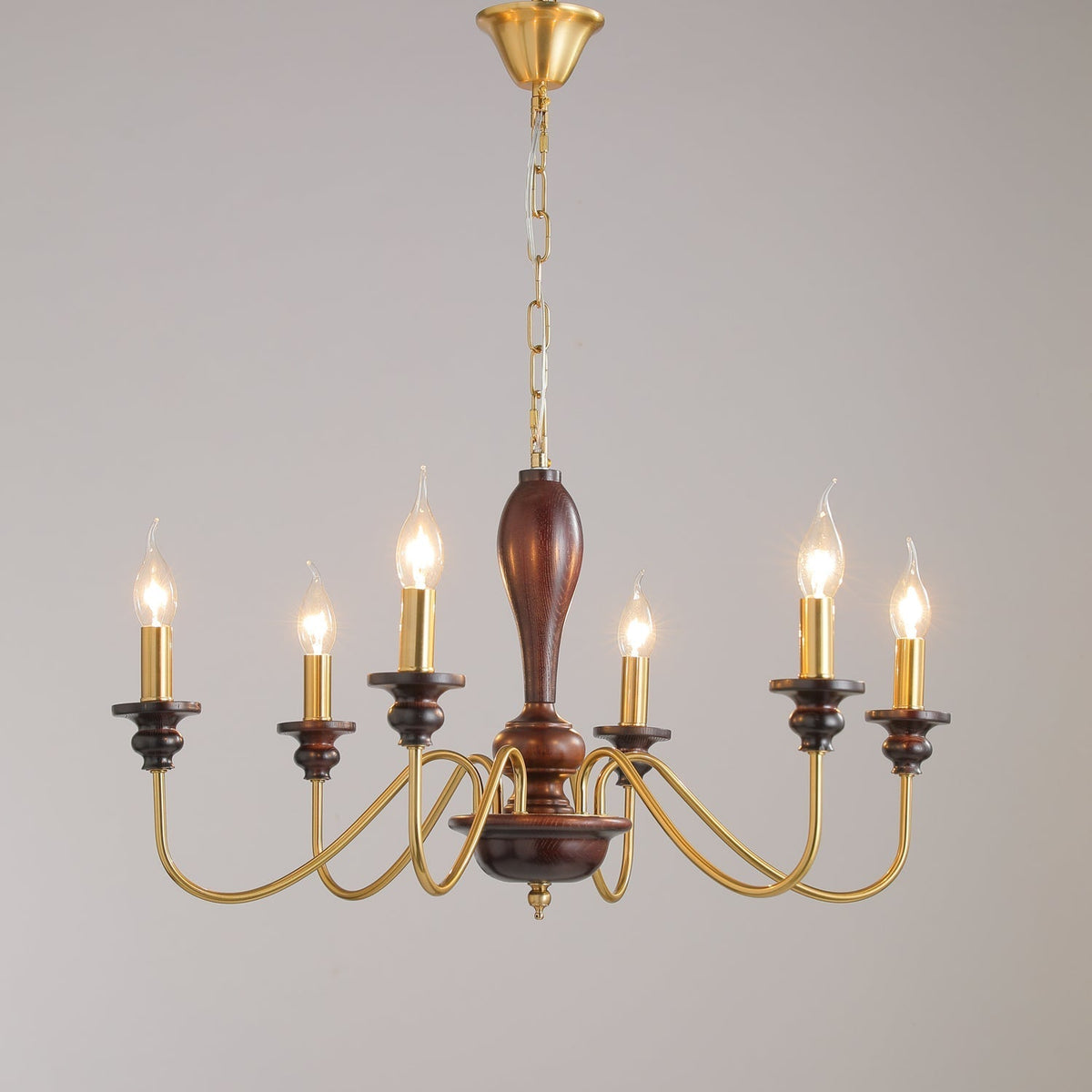Ilvenan Traditionele Elegantie Vintage Hout Kroonluchter