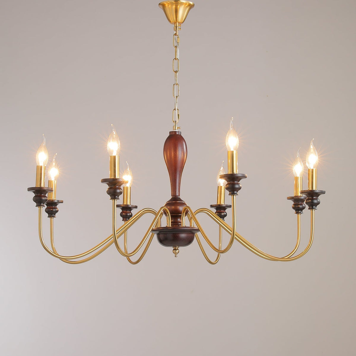 Ilvenan Traditionele Elegantie Vintage Hout Kroonluchter