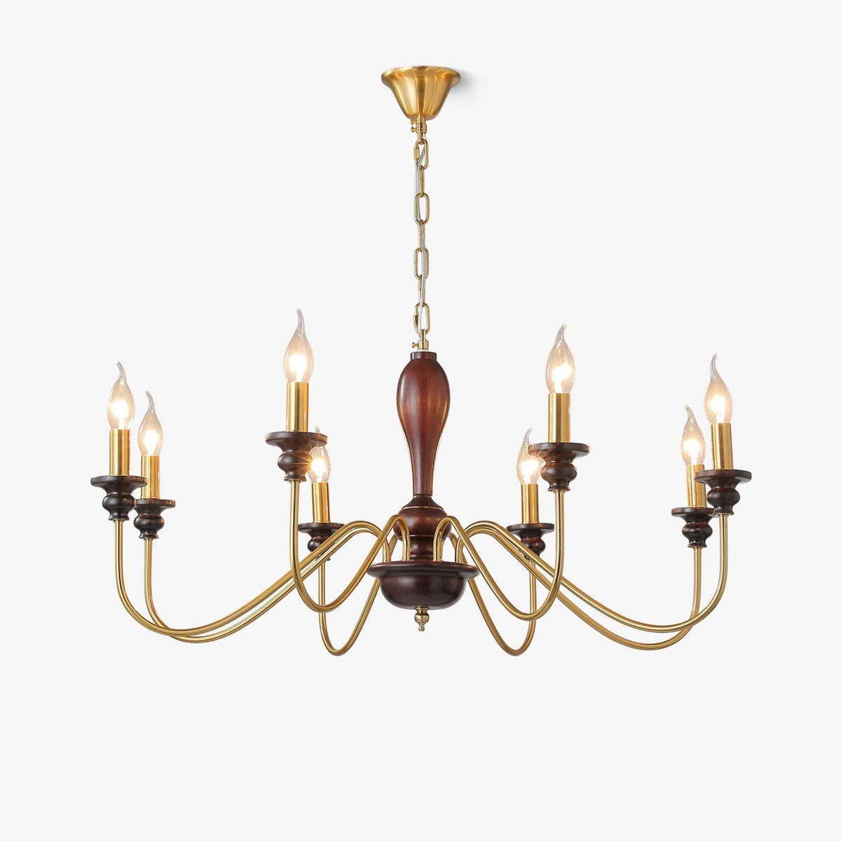 Ilvenan Traditionele Elegantie Vintage Hout Kroonluchter