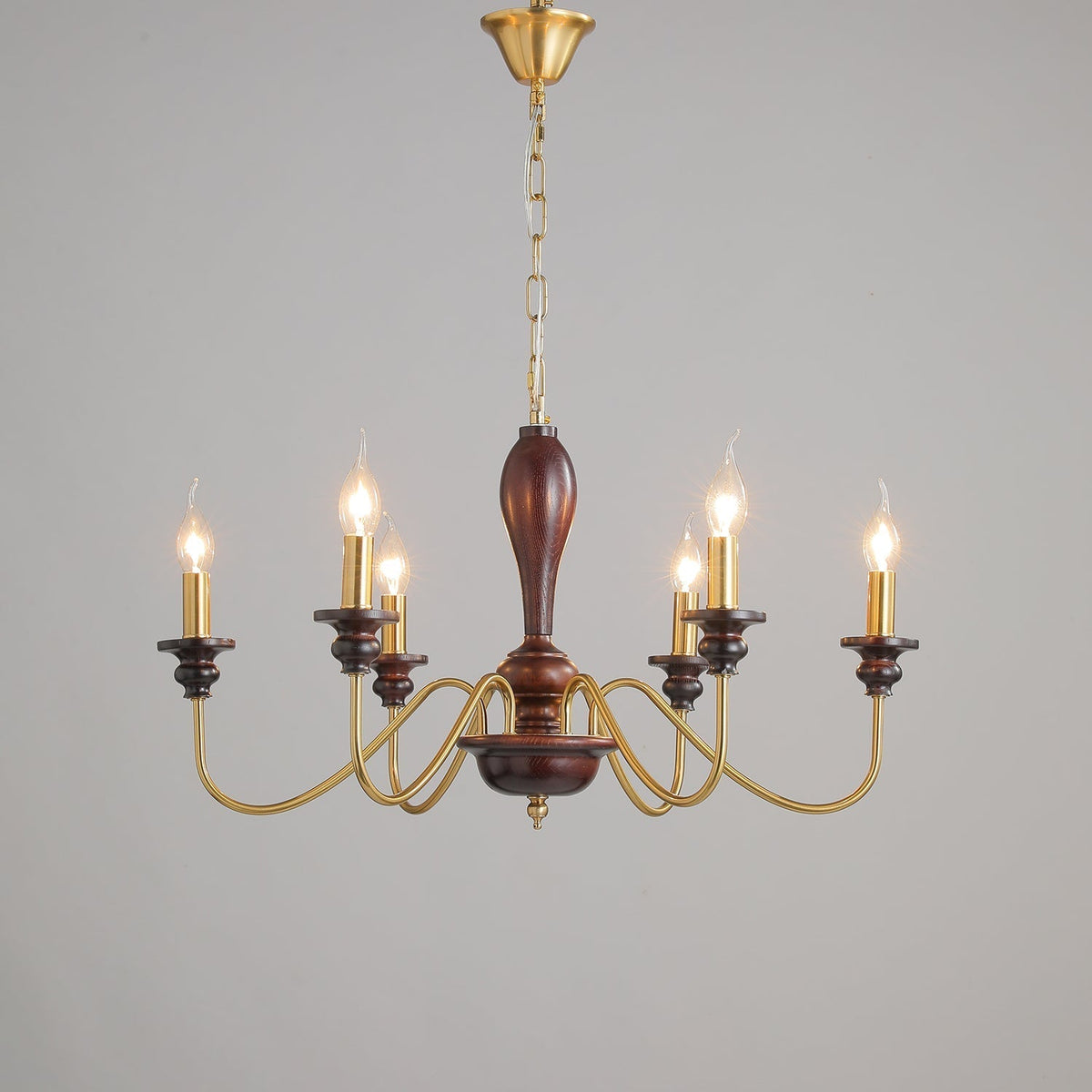 Ilvenan Traditionele Elegantie Vintage Hout Kroonluchter