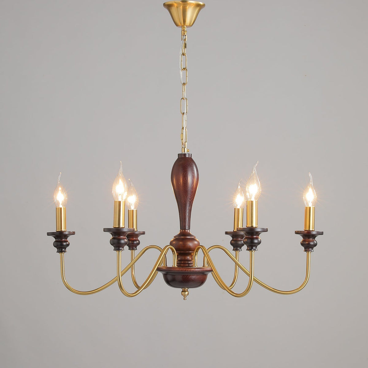 Ilvenan Traditionele Elegantie Vintage Hout Kroonluchter
