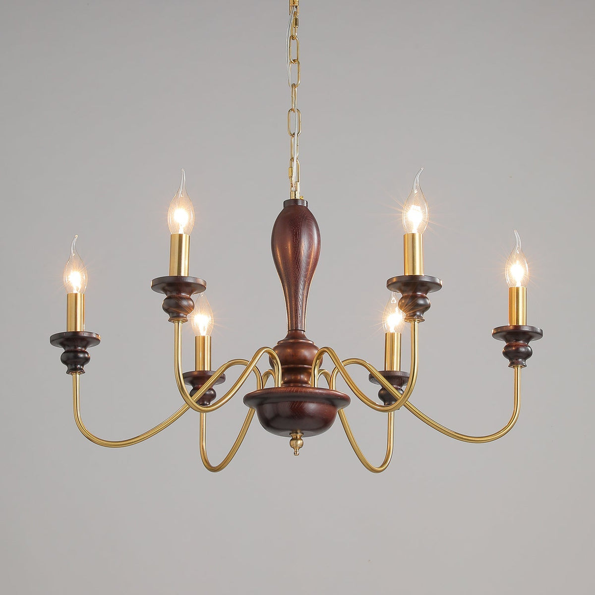 Ilvenan Traditionele Elegantie Vintage Hout Kroonluchter