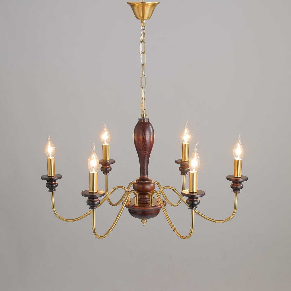Ilvenan Traditionele Elegantie Vintage Hout Kroonluchter