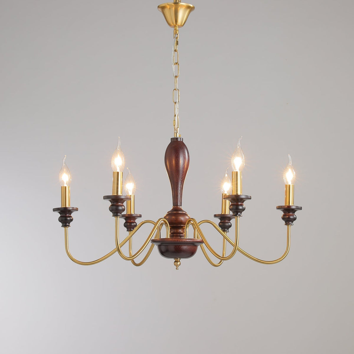 Ilvenan Traditionele Elegantie Vintage Hout Kroonluchter