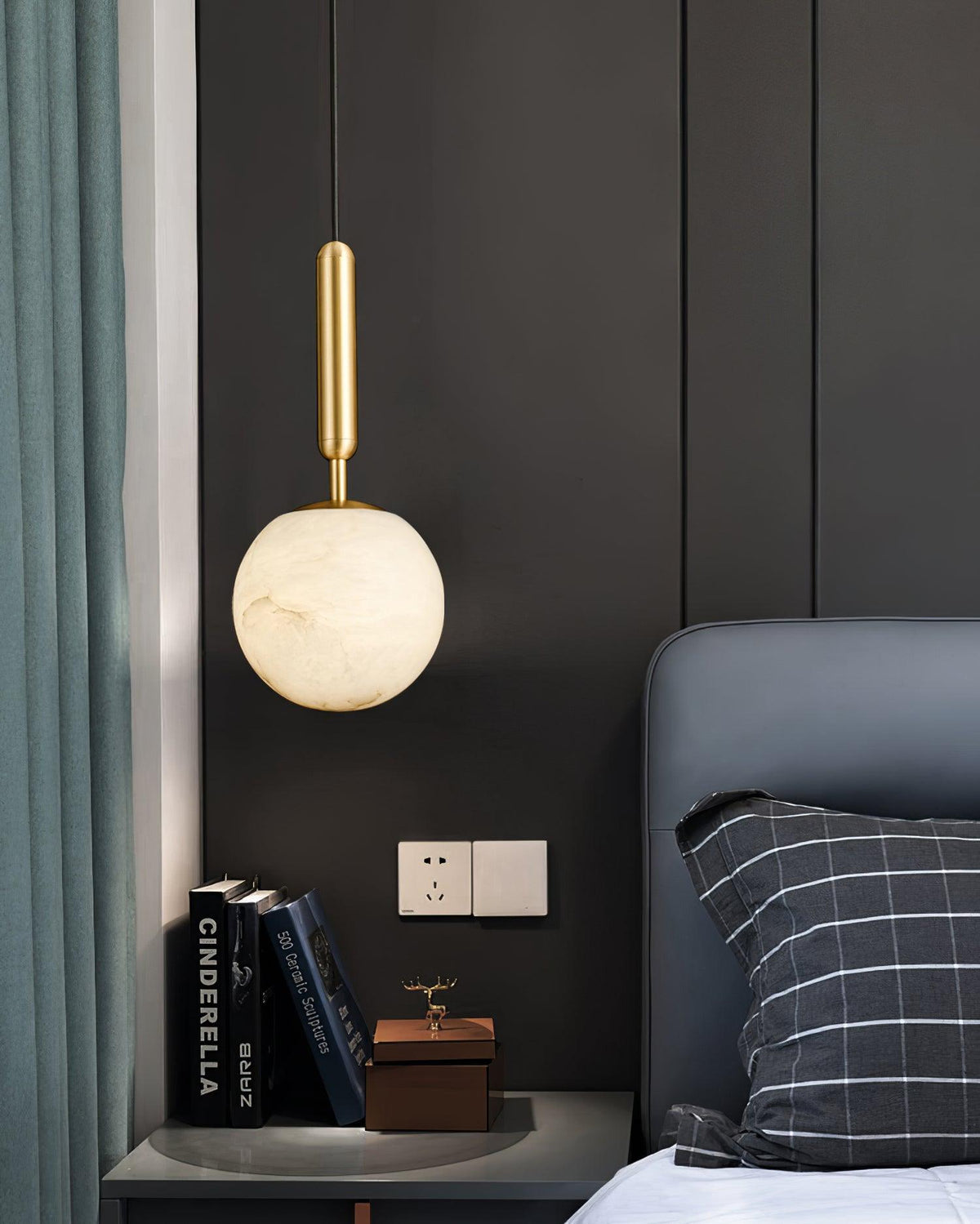 Tomino hanglamp in albast