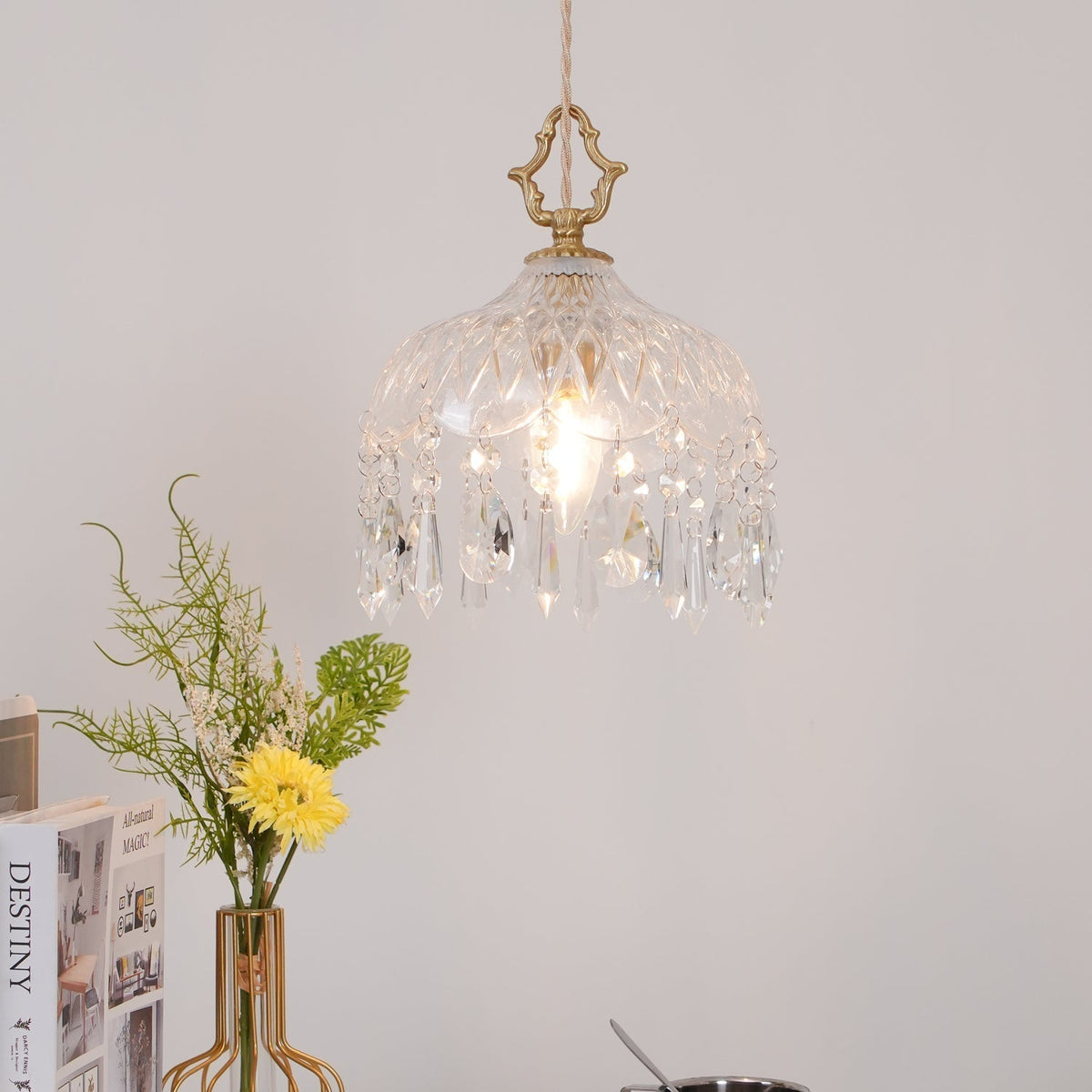 Moka kristal Vintage hanglamp