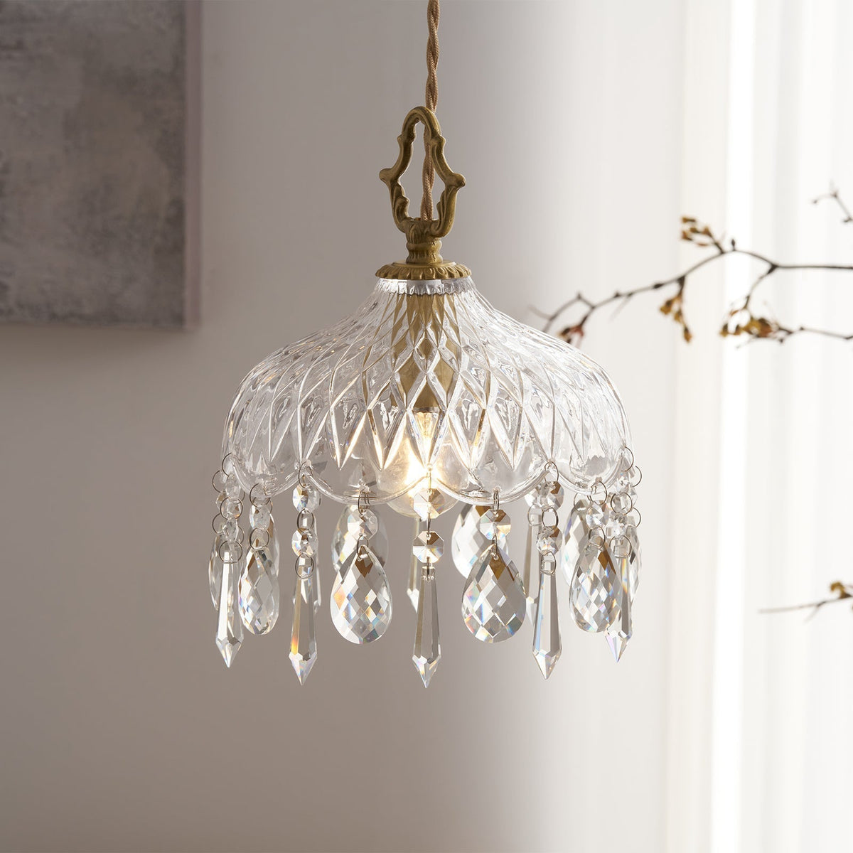 Moka kristal Vintage hanglamp