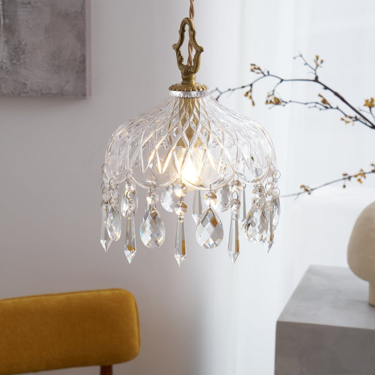 Moka kristal Vintage hanglamp