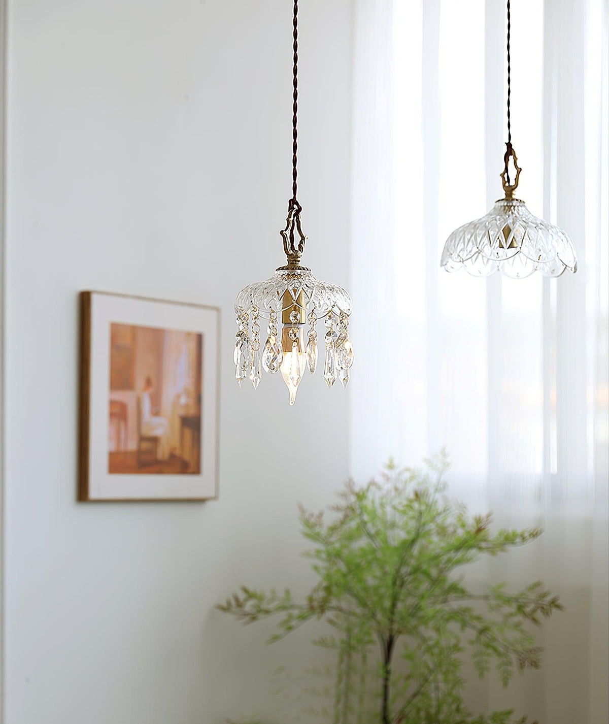 Moka kristal Vintage hanglamp