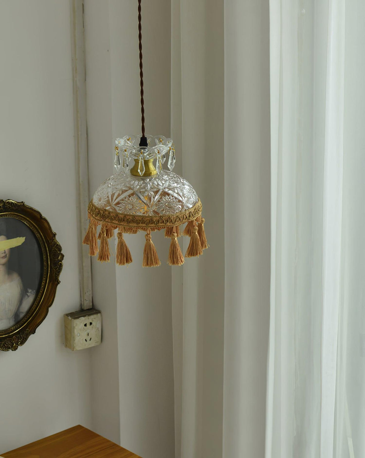 Devel messing glazen luxe hanglamp