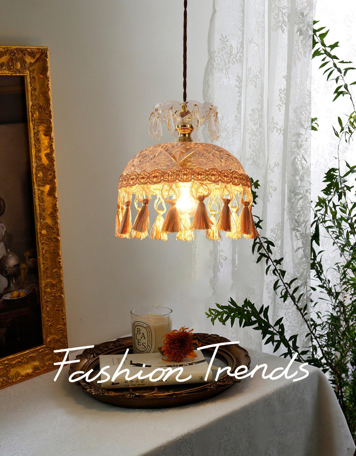 Devel messing glazen luxe hanglamp