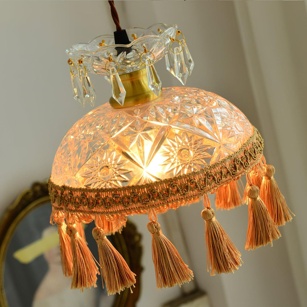Devel messing glazen luxe hanglamp